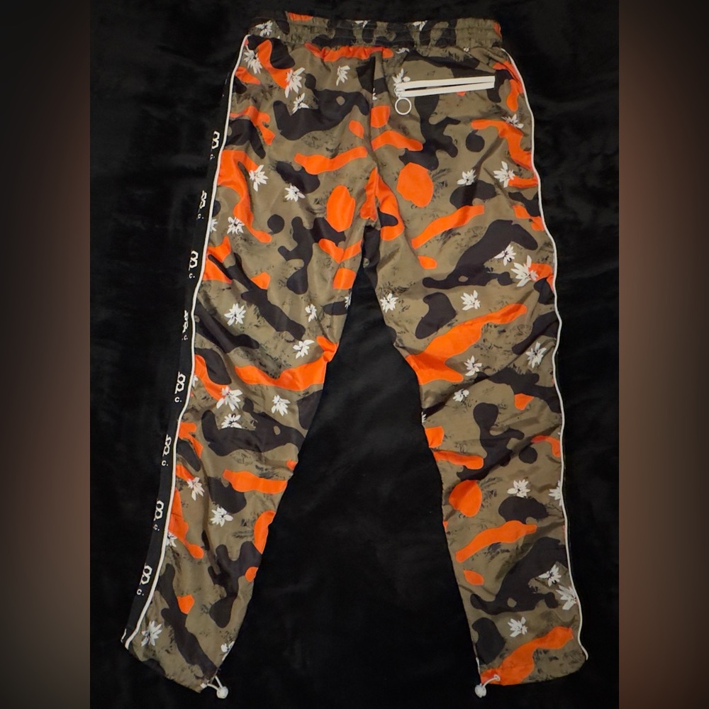 G.F.C. Orange & Olive Camo Track Pants